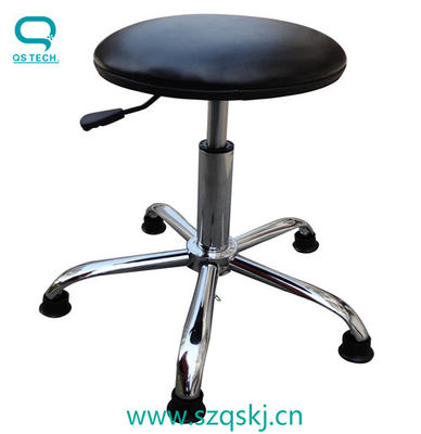 Plastic Five Star Feet Clean Room Blue 430X400mm ESD Lab Stool Chair